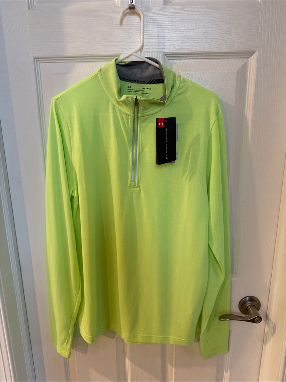Under Armour Men’s High-Vis Lime Quarter-Zip Performance Top